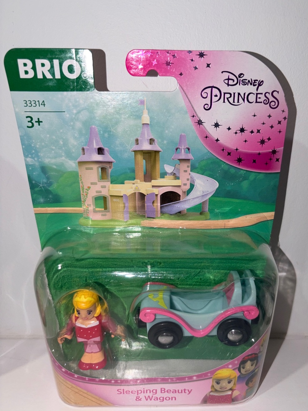 Disney Princess Sleeping Beauty Doll with Pink & Light Blue Wagon